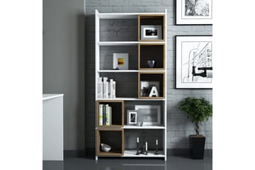 Hovdane Bokhylla 80 cm - Vit/Brun - Förvaring - Hylla - Bokhylla