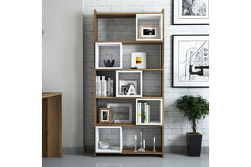 Hovdane Bokhylla 80 cm - Vit/Brun - Förvaring - Hylla - Bokhylla