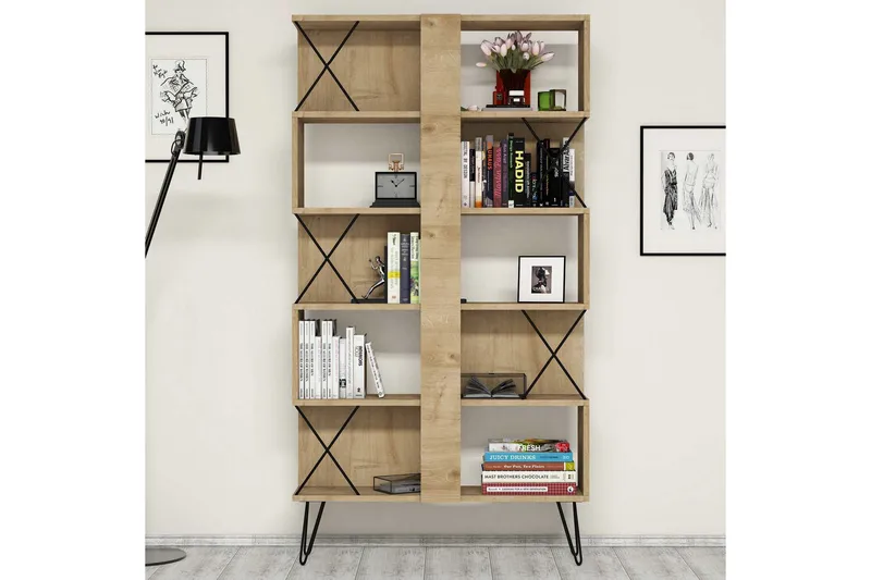 Hovdane Bokhylla 90 cm - Brun - Förvaring - Hylla - Bokhylla