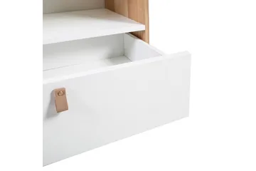 Hylla Helena Vit 80x40xh140 cm Mdf Naturlig/Vit - Förvaring - Hylla - Bokhylla