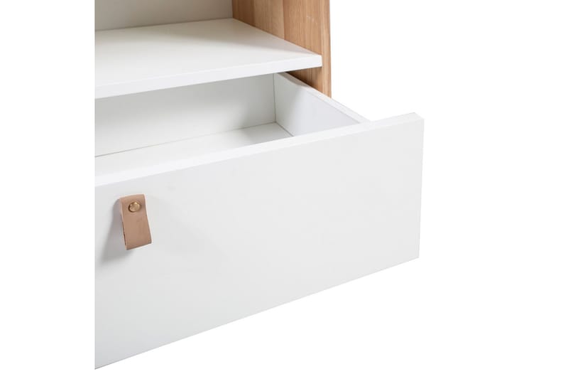 Hylla Helena Vit 80x40xh140 cm Mdf Naturlig/Vit - Förvaring - Hylla - Bokhylla