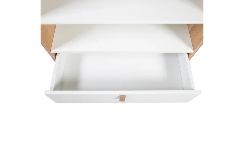 Hylla Helena Vit 80x40xh140 cm Mdf Naturlig/Vit - Förvaring - Hylla - Bokhylla