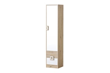 Hylla Hermanboda 40x40x190 cm - Beige/Vit - Förvaring - Hylla - Bokhylla