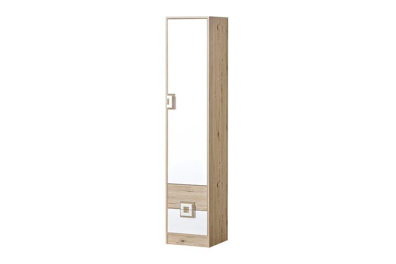 Hylla Hermanboda 40x40x190 cm - Beige/Vit - Bokhylla