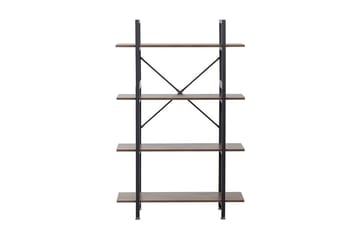 Hylla Quardon 90x30 cm - Mörkt Trä/Svart - Förvaring - Hylla - Bokhylla