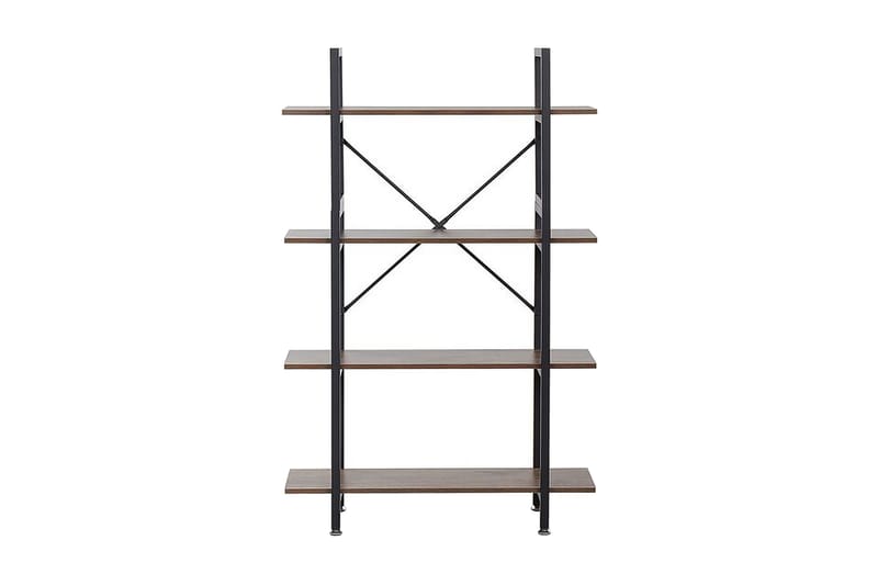 Hylla Quardon 90x30 cm - Mörkt Trä/Svart - Förvaring - Hylla - Bokhylla