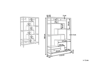 Hylla svart/mörkträ DAVEN - Trä/natur - Förvaring - Hylla - Bokhylla