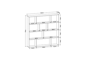 Jasenica Bokhylla 145x25 cm - Trä/natur - Förvaring - Hylla - Bokhylla