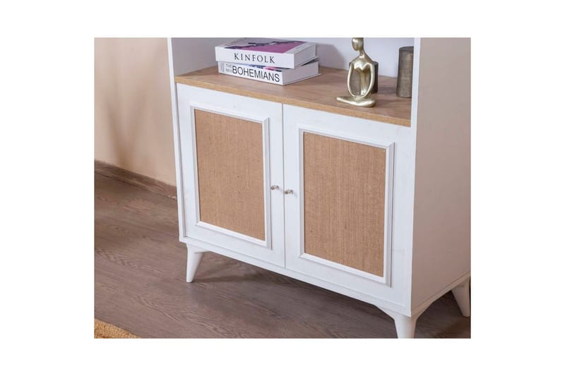 Bokhylla Jatinder Vit / Ek - Vit - Förvaring - Hylla - Bokhylla