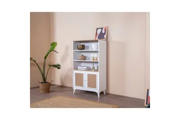 Bokhylla Jatinder Vit / Ek - Vit - Förvaring - Hylla - Bokhylla