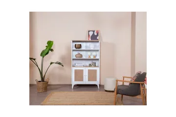 Bokhylla Jatinder Vit / Ek - Vit - Förvaring - Hylla - Bokhylla