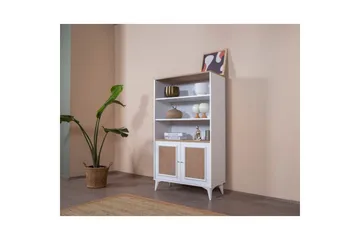 Bokhylla Jatinder Vit / Ek - Vit - Förvaring - Hylla - Bokhylla