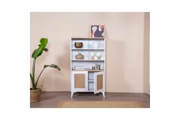 Bokhylla Jatinder Vit / Ek - Vit - Förvaring - Hylla - Bokhylla