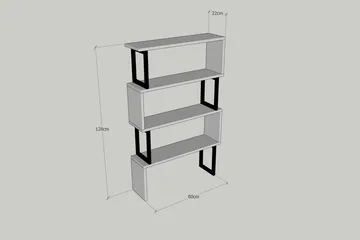 Kalune Bokhylla - Valnöt - Förvaring - Hylla - Bokhylla