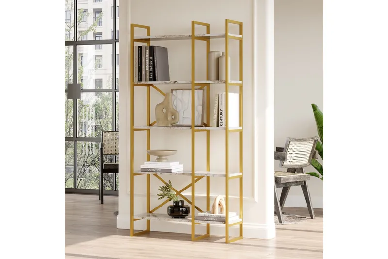 Kerakeha Bokhylla 87,5x30 cm Guld - Hanah Home - Förvaring - Hylla - Bokhylla