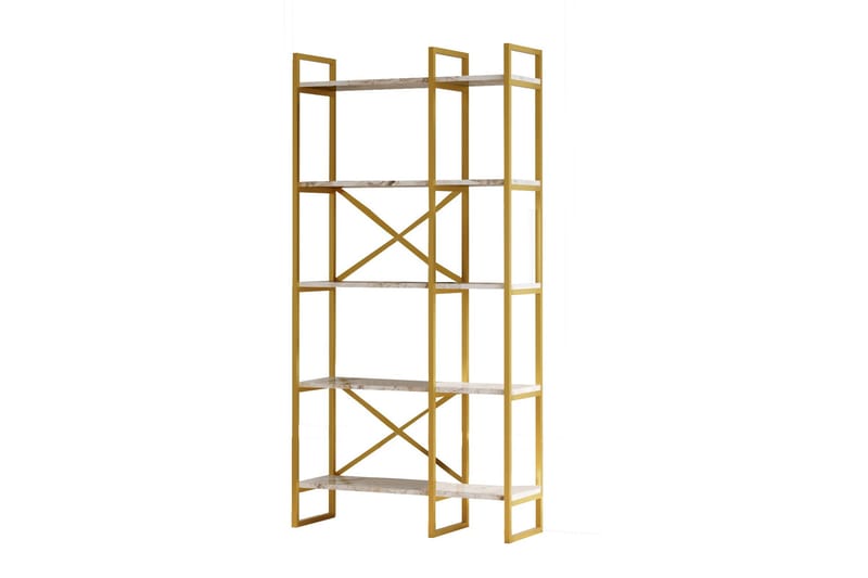 Kerakeha Bokhylla 87,5x30 cm Guld, Hanah Home