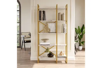 Kerakeha Bokhylla 87,5x30 cm Guld - Hanah Home - Förvaring - Hylla - Bokhylla