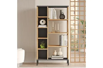 Keshav Bokhylla 72x25,5 cm Antracit/Brun - Hanah Home - Förvaring - Hylla - Bokhylla