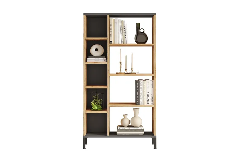 Keshav Bokhylla 72x25,5 cm Antracit/Brun, Hanah Home