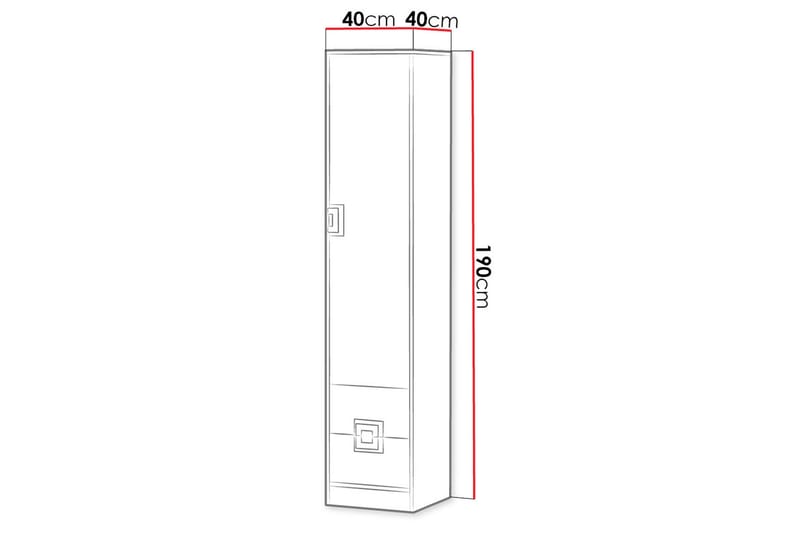 Klacksberg Hylla 40x40x190 cm - Beige/Vit - Förvaring - Hylla - Bokhylla