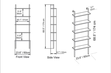 Konsterud Bokhylla - Guld - Förvaring - Hylla - Steghylla & trapphylla