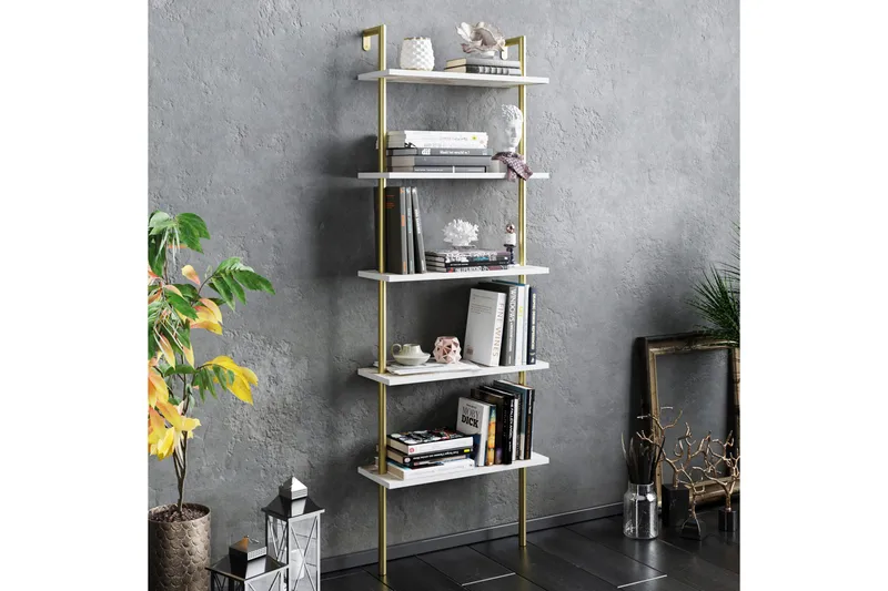 Konsterud Bokhylla - Guld - Förvaring - Hylla - Steghylla & trapphylla