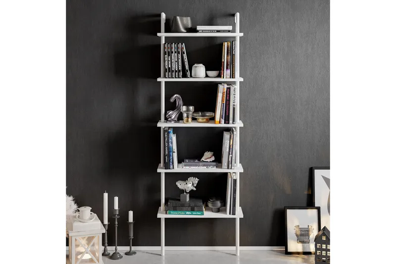 Konsterud Bokhylla - Vit - Förvaring - Hylla - Steghylla & trapphylla
