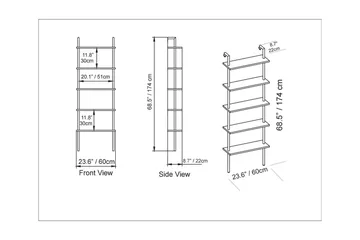 Konsterud Bokhylla - Vit - Förvaring - Hylla - Steghylla & trapphylla