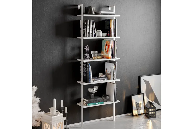 Konsterud Bokhylla - Vit - Förvaring - Hylla - Steghylla & trapphylla