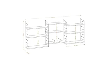 Laba Bokhylla 85x20 cm Brun - Hanah Home - Förvaring - Hylla - Bokhylla