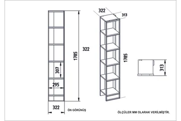 Lachasity Bokhylla 64 cm - Guld|Vit - Förvaring - Hylla - Bokhylla