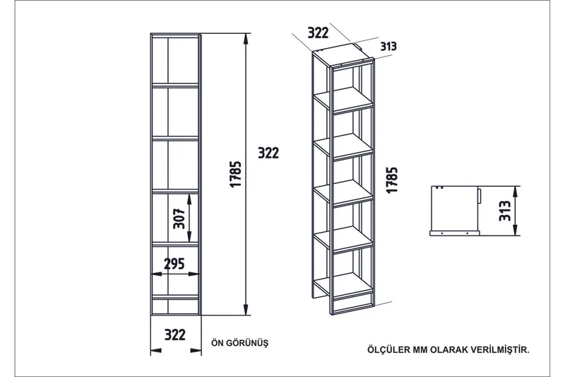 Lachasity Bokhylla 64 cm - Guld|Vit - Förvaring - Hylla - Bokhylla