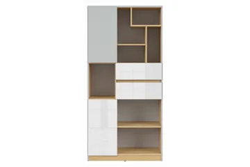 Leokkol Bokhylla 80 cm - Trä/natur|Vit|Grå - Förvaring - Hylla - Bokhylla