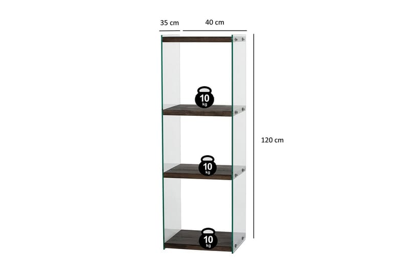 Lepinas Bokhylla 40 cm - Antracit - Förvaring - Hylla - Bokhylla