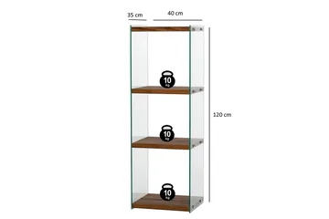 Lepinas Bokhylla 40 cm i Valnötsutseende - Natur - Förvaring - Hylla - Bokhylla