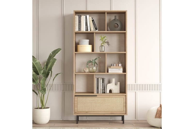 Liyakat Bokhylla 83,9 cm - Ek - Förvaring - Hylla - Bokhylla