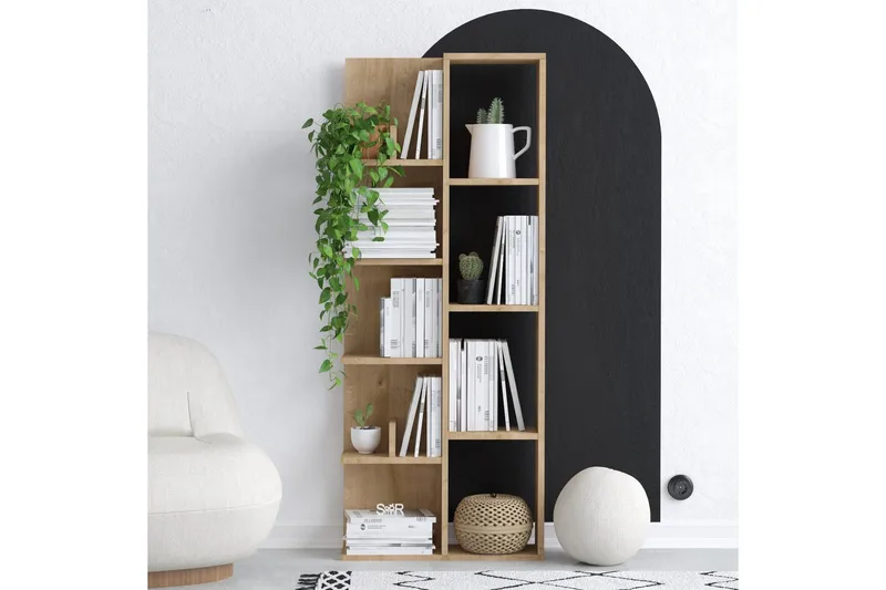 Makhan Bokhylla 60x18 cm Brun - Hanah Home - Förvaring - Hylla - Bokhylla