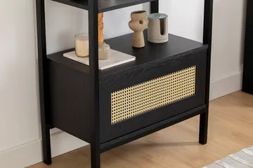 Makwana Bokhylla 76 cm i Mörkt Trä - Svart - Förvaring - Hylla - Bokhylla