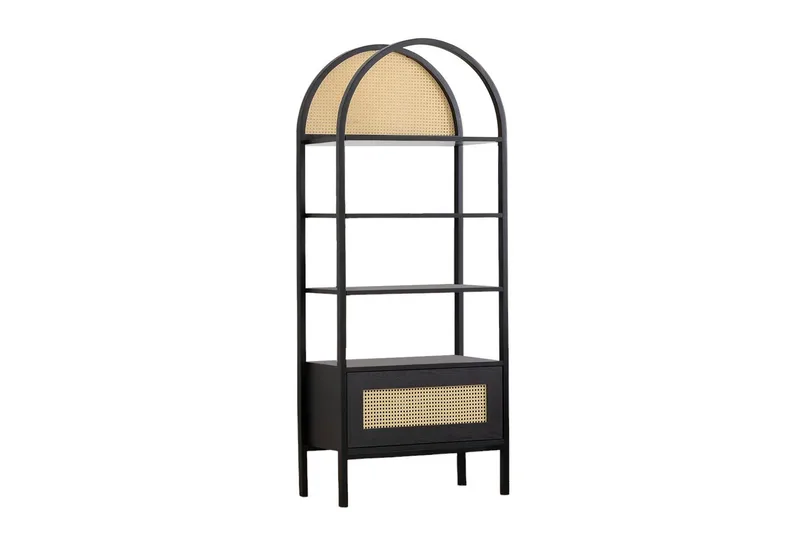 Makwana Bokhylla 76 cm - Svart - Förvaring - Hylla - Bokhylla