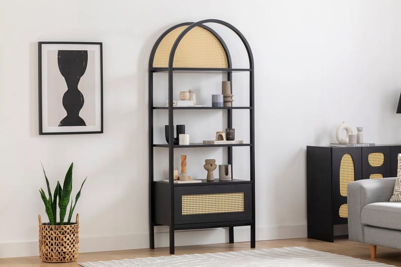 Makwana Bokhylla 76 cm - Svart - Förvaring - Hylla - Bokhylla