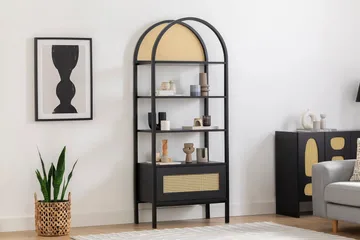 Makwana Bokhylla 76 cm - Svart - Förvaring - Hylla - Bokhylla