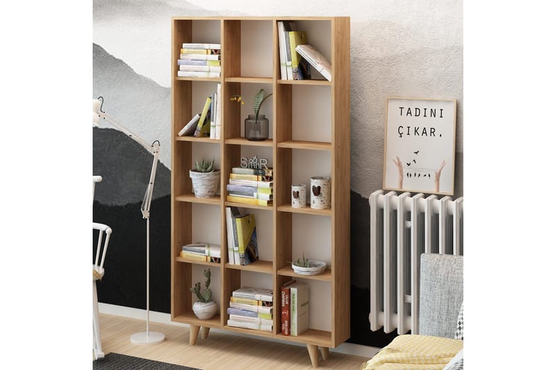 Mod Bokhylla 100 cm i Ek - Brun - Förvaring - Hylla - Bokhylla