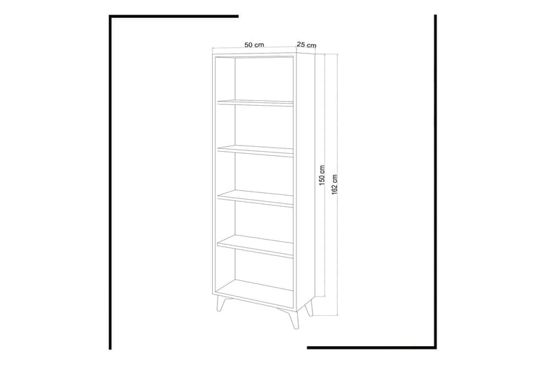 Mod Design Bokhylla Smal - Vit - Förvaring - Hylla - Bokhylla
