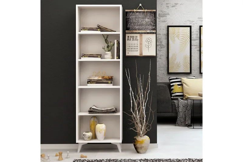 Mod Design Bokhylla Smal - Vit - Förvaring - Hylla - Bokhylla