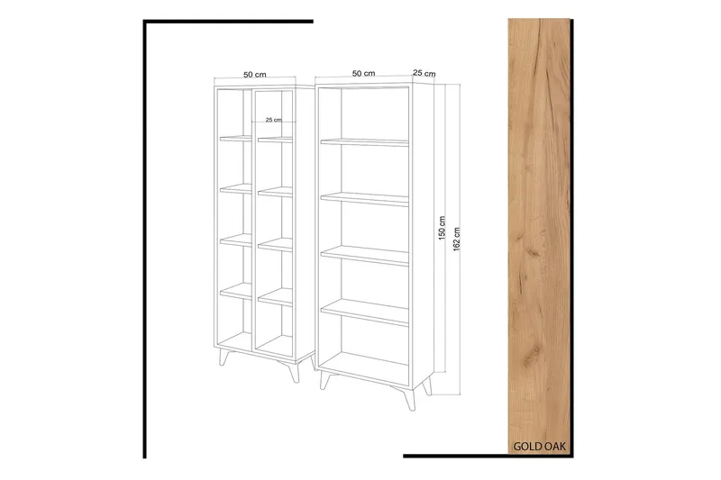 Mod Design Bokhylla - Trä/Vit - Förvaring - Hylla - Bokhylla