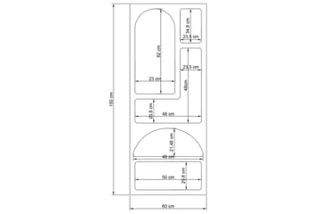Najrana Bokhylla 60 cm - Vit - Förvaring - Hylla - Bokhylla