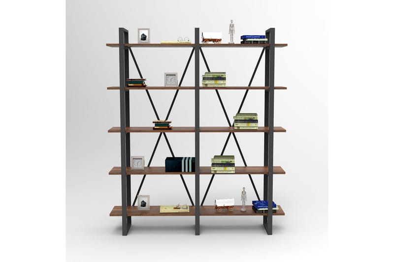 Numandro Bokhylla 34x155 cm - Teak - Förvaring - Hylla - Bokhylla