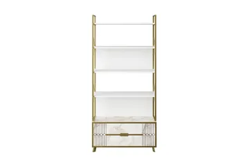 Ocotla Bokhylla 89x35 cm 5 Hyllor - Vit - Förvaring - Hylla - Bokhylla