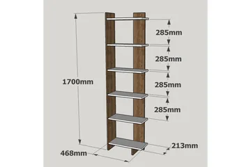 Ordelle Bokhylla - Vit - Förvaring - Hylla - Bokhylla