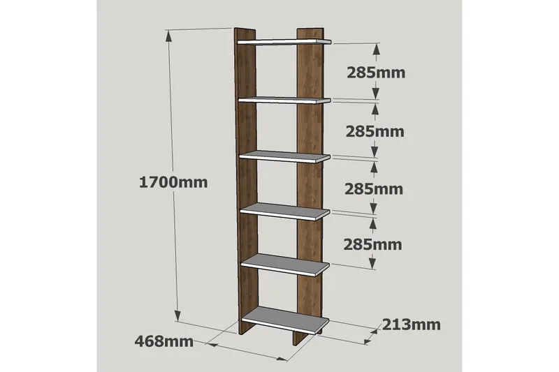 Ordelle Bokhylla - Vit - Förvaring - Hylla - Bokhylla